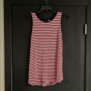 Old Navy Striped White and Red Tank Top